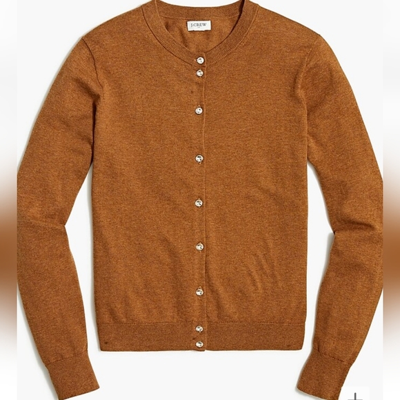 J. Crew Sweaters - NWT CARAMEL CARDIGAN WITH JEWEL BUTTONS!